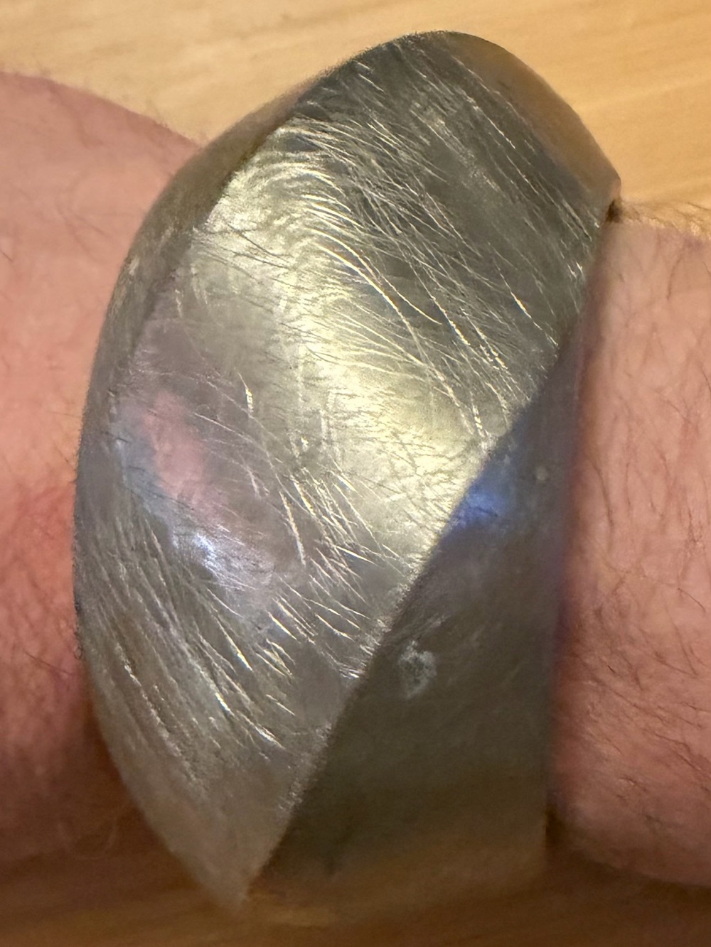 Vintage Brutalist Brushed Silvertone Chunky Faceted Hinged Bangle Bracelet